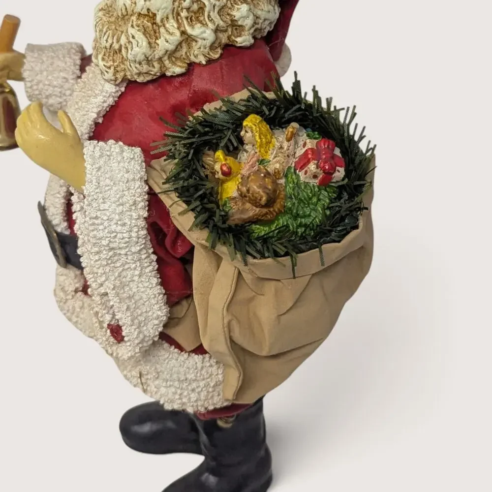 Vintage Midwest Importers Fabric Mache Santa Figurine